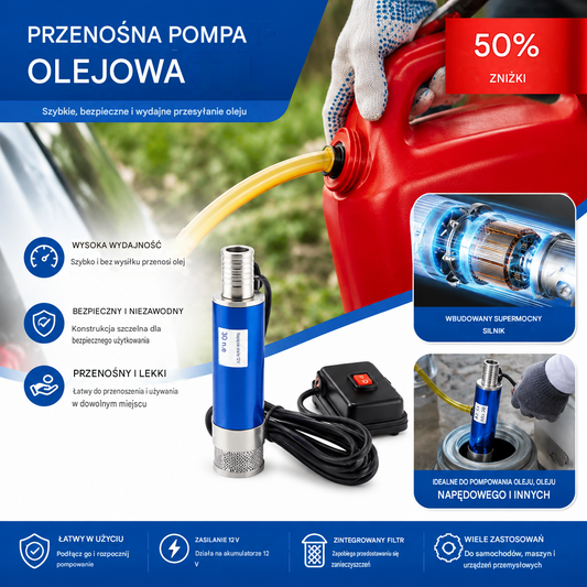 💥✅Kup 1, a drugi dostaniesz gratis🔥Nowa pompa olejowa Denaqi 21 V na baterię litową, pompa do oleju i wody o podwójnym zastosowaniu, bateria litowa