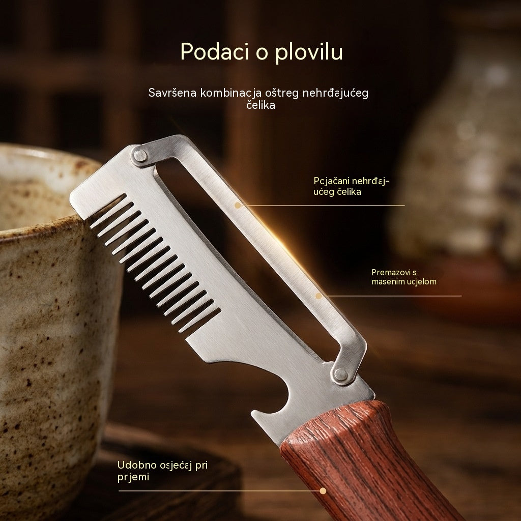 ✅Kupite 1, dobijte 1 gratis (2 artikla) 🧅🔪 Višenamjenska kuhinjska gulilica 3 u 1: Gulite, režite i otvarajte boce! 🔥