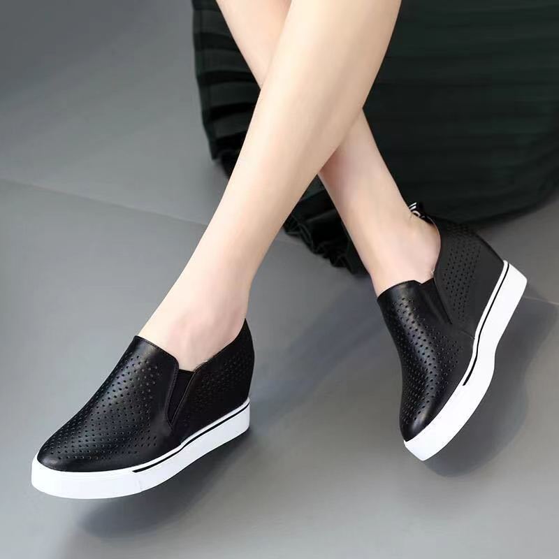 【Tallas: 34-41】🔥Nuevos zapatos casuales de verano 2026 para mujer, hechos de cuero suave, con diseño de plataforma.