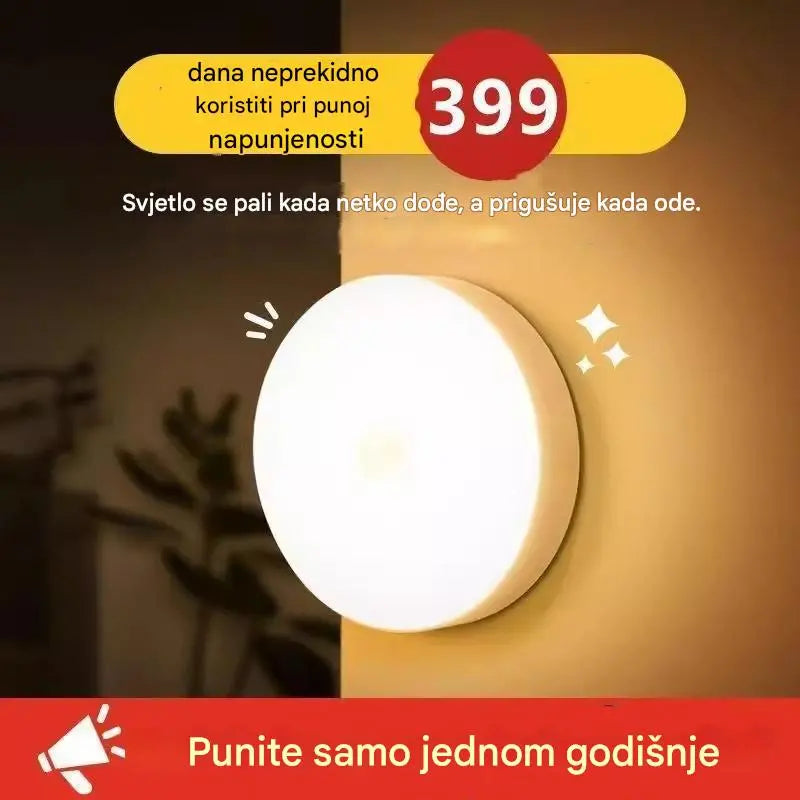 🏡💡 【Kupite jedan, dobijte jedan gratis】 Bežično pametno noćno svjetlo sa senzorom pokreta – praktično, praktično i jednostavno za punjenje.