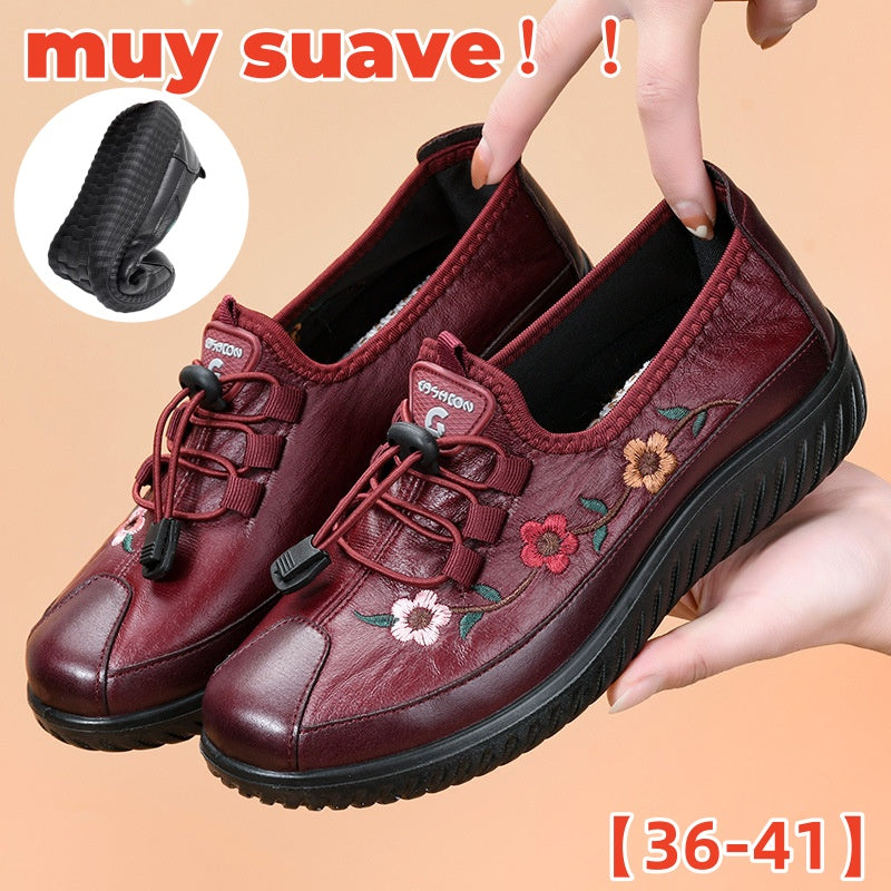 ¡Superdescuento, no te lo pierdas! 🔥Zapatos casuales bordados para mujer, modernos y cómodos, con suela suave, que no aprietan ni cansan【36-41】