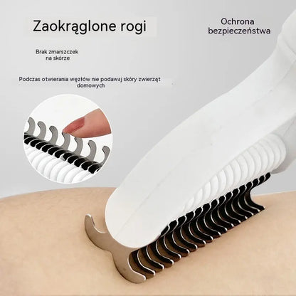 🐶【Kup 1, a 1 dostaniesz gratis】-2 sztuki--🧹 Dwustronna samoczyszcząca szczotka dla zwierząt: Usuwa martwe włosy i zmniejsza wypadanie sierści u psów i kotów.