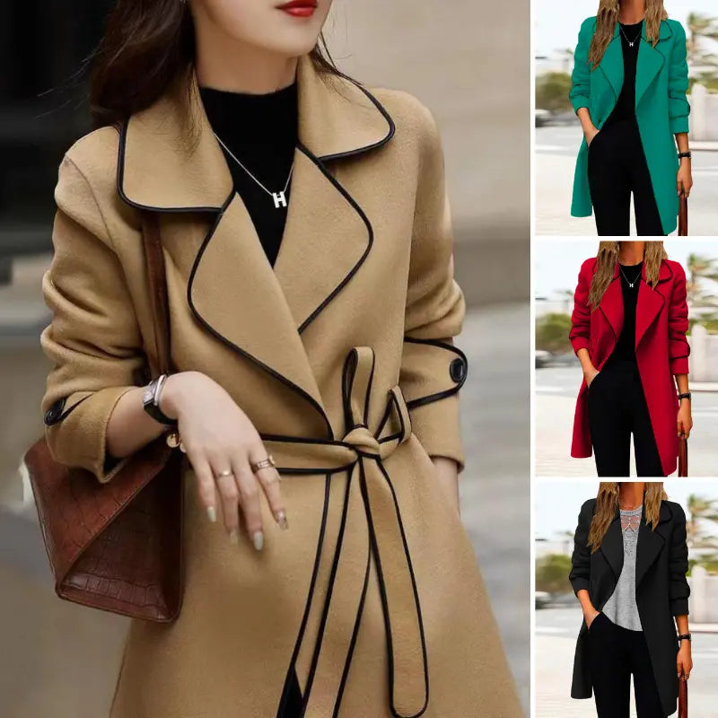 🔥🧥👩【50% taniej】【M–4XL】Nowy jesienno-zimowy płaszcz/kurtka w stylu koreańskim – dwustronny kaszmir, średnia długość