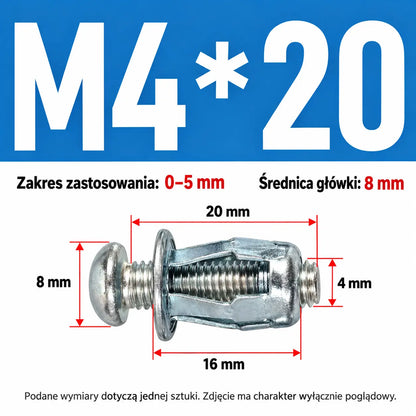 🔥50% taniej [100 sztuk] Śruba rozporowa M4 M5 M6 / Nakrętka nitowana
