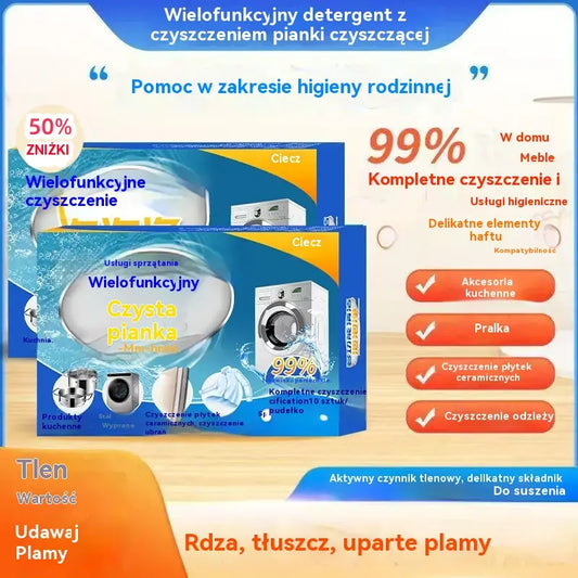 🎁【50% zniżki】Wielofunkcyjne musujące tabletki czyszczące – nie wymagają szorowania, wystarczy namoczyć, aby usunąć plamy