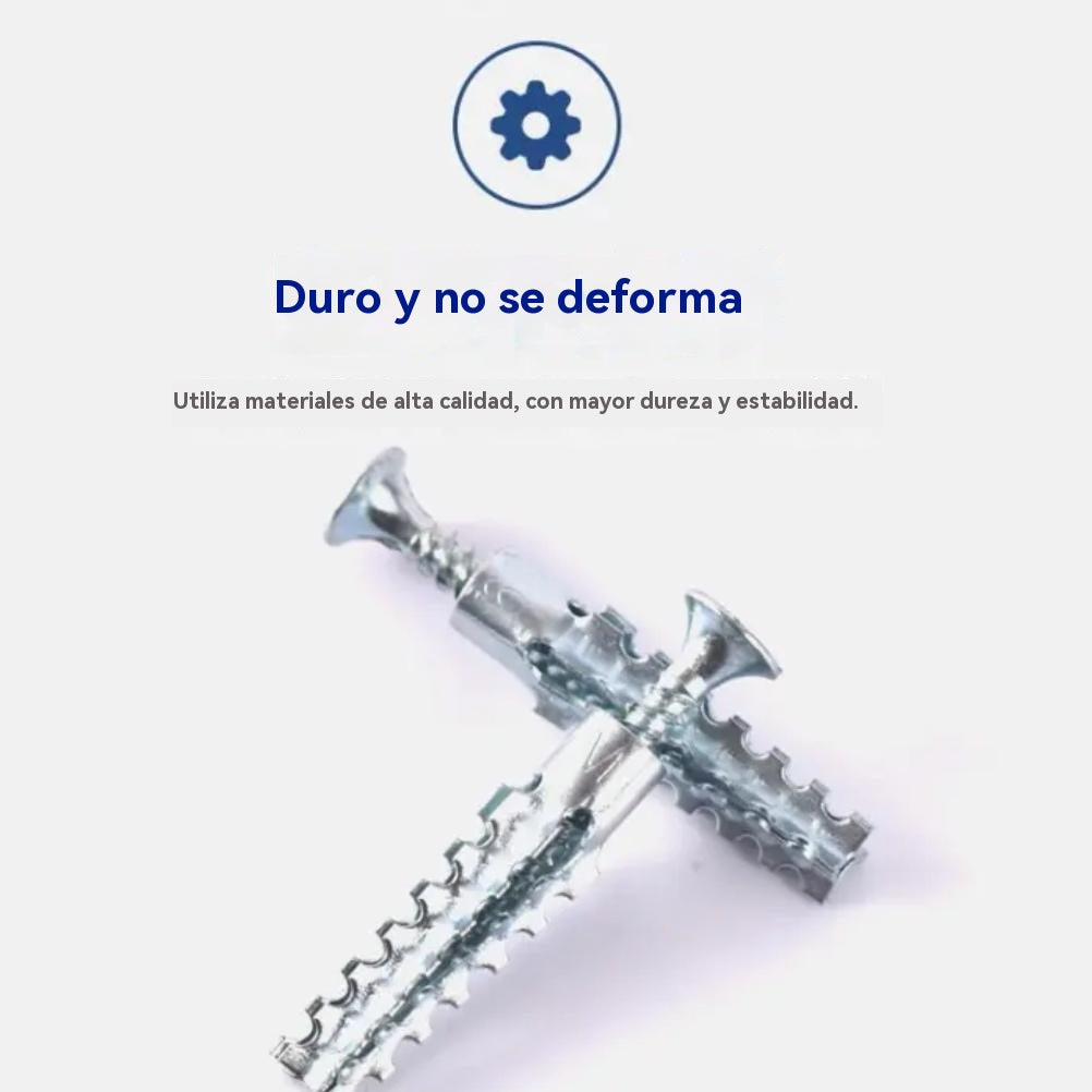 🔩【Herramientas de ferretería】🔩【100 juegos】🛠⚙ Anclaje metálico dentado súper resistente para fijaciones firmes en cualquier pared