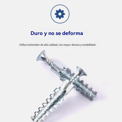 🔩【Herramientas de ferretería】🔩【100 juegos】🛠⚙ Anclaje metálico dentado súper resistente para fijaciones firmes en cualquier pared