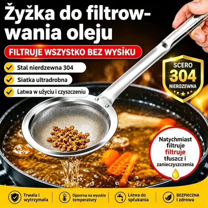 🍲 【Zestaw 3 szt.】Łyżeczki do filtra oleju ze stali nierdzewnej 304