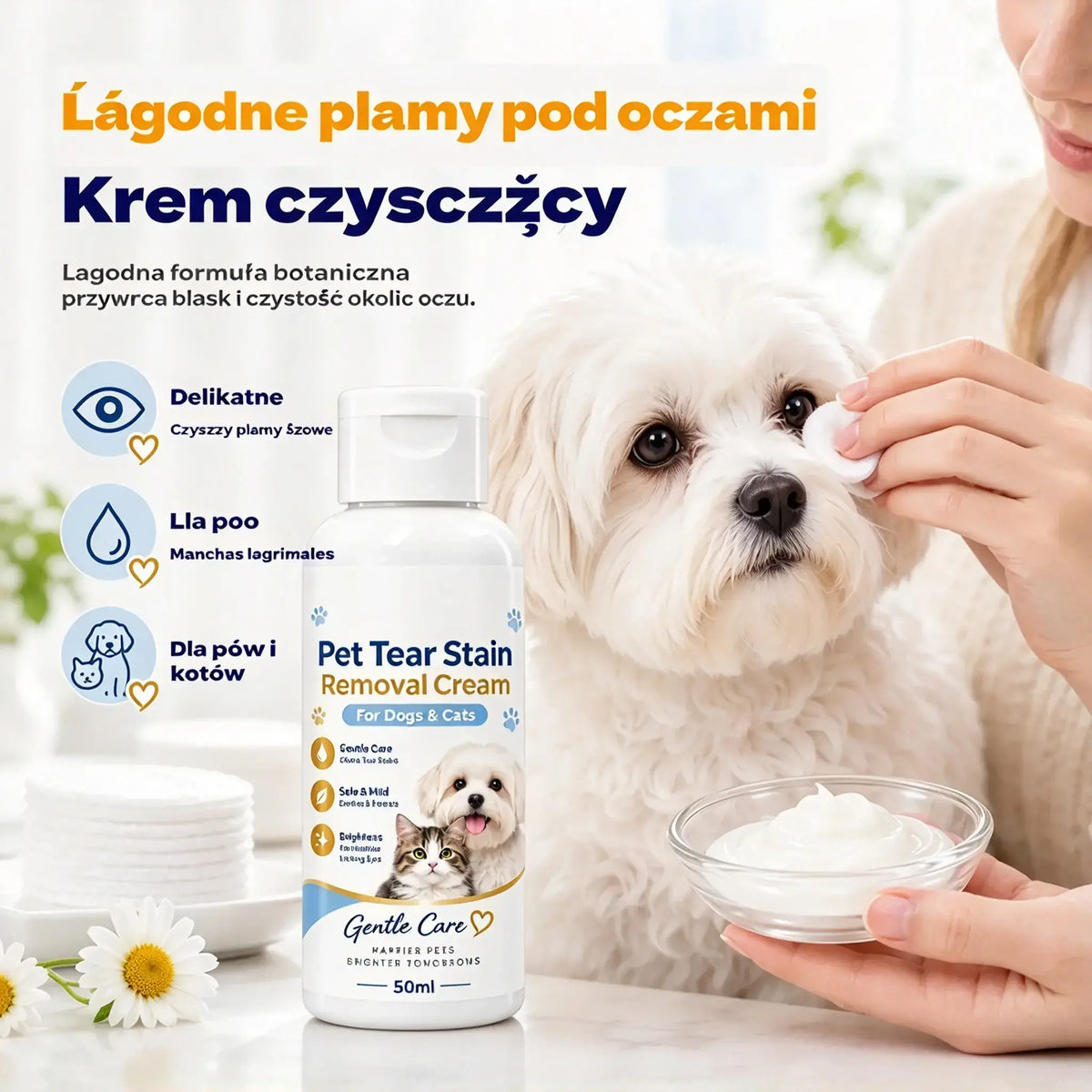 🐶Krem do usuwania zacieków pod oczami u zwierząt