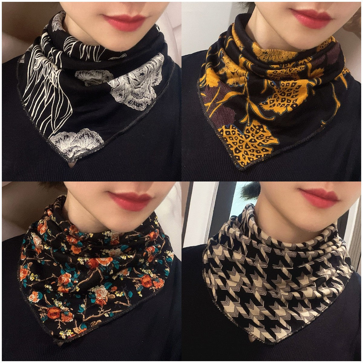 💟【4/8-dielna sada】Štýlová a univerzálna trojuholníková šatka na jeseň – mäkký materiál, ideálna na chladnejšie rána aj jesenné prechádzky! 🍂