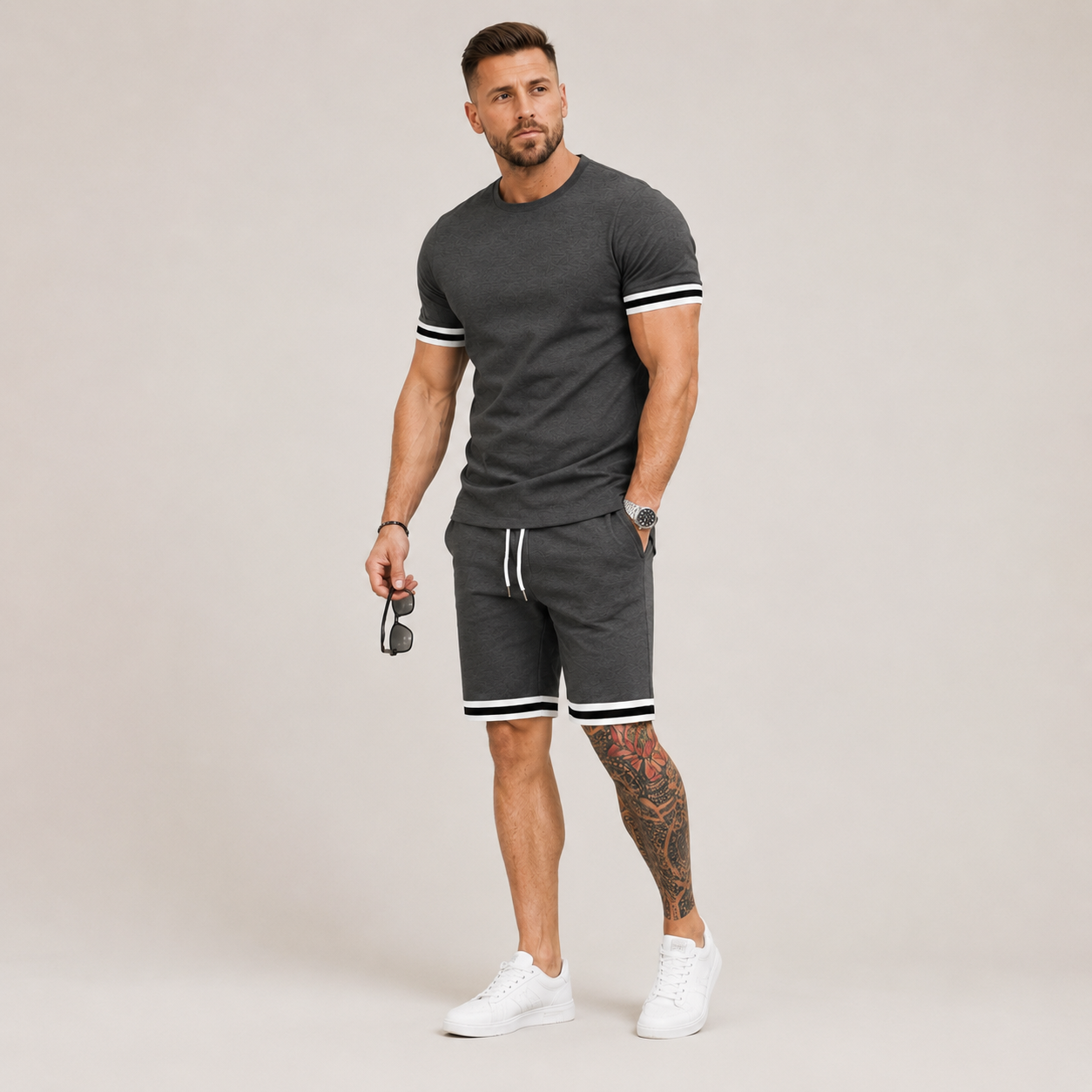 🔥【Nowe zniżki na produkty】【S-3XL】🔥Luźny, plażowy, miękki i przewiewny męski garnitur, bardzo elastyczny i wygodny, nie krępujący ruchów.