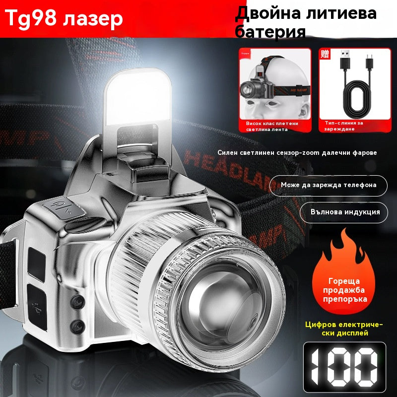 💡【50% отстъпка】🔦 Супер ярък челник - Непрекъснато осветление, което да ви придружава във всяко приключение! ⛰️🔥