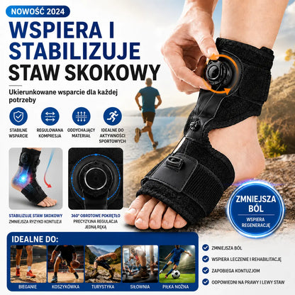 💥 -50%  🦶【2 szt.】Orteza na Opadającą Stopę – Regulacja Pokrętłem, Stabilizacja i Komfort 24/7