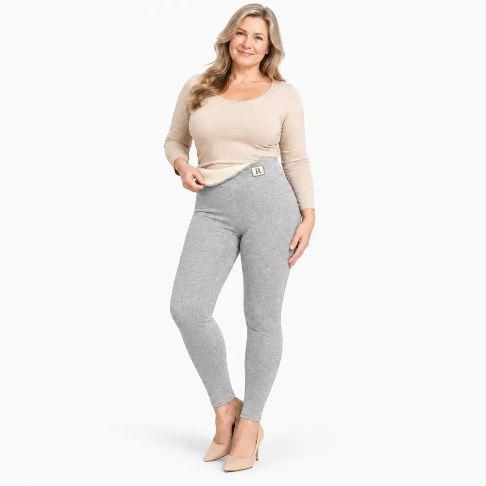 【M-XXL】Damskie legginsy na jesień i zimę – ocieplane, grube, ciepłe, dzianinowe, z owczej wełny, z wysokim stanem, wyszczuplające