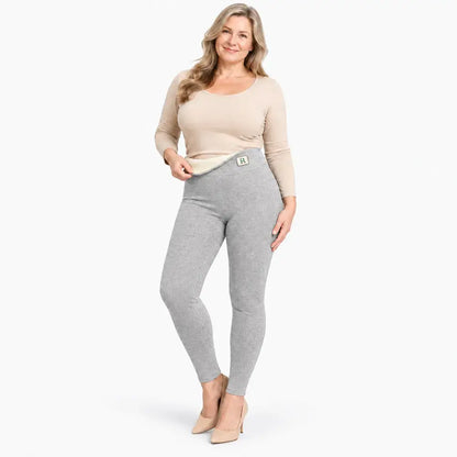 【M-XXL】Damskie legginsy na jesień i zimę – ocieplane, grube, ciepłe, dzianinowe, z owczej wełny, z wysokim stanem, wyszczuplające