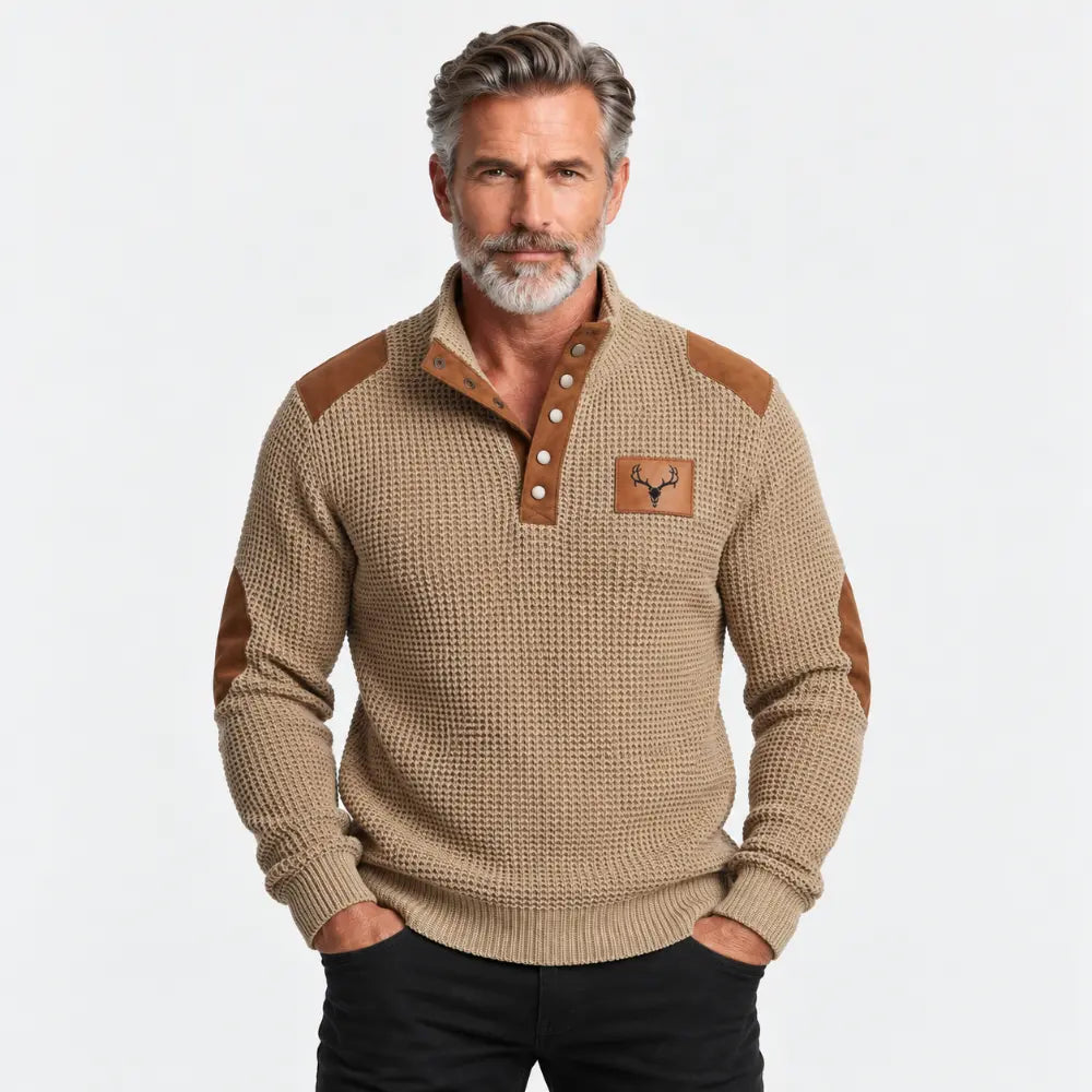 🔥【S-5XL】 Męska koszulka z długim rękawem i stójką – styl casual na jesień/zimę