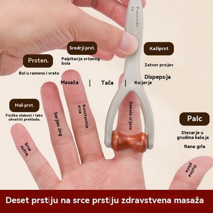 🌿Masažer za prste od punog drva: Valjci od prirodnog drva pomažu u deblokiranju meridijana i ublažavanju umora ruku. 🌿