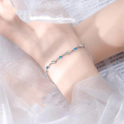 ✨✨【Купете 1, вземете 1 безплатно】💎💎Дамска гривна от сребро 925 с форма на океанско сърце, модерна, лек лукс, нишова, изящна