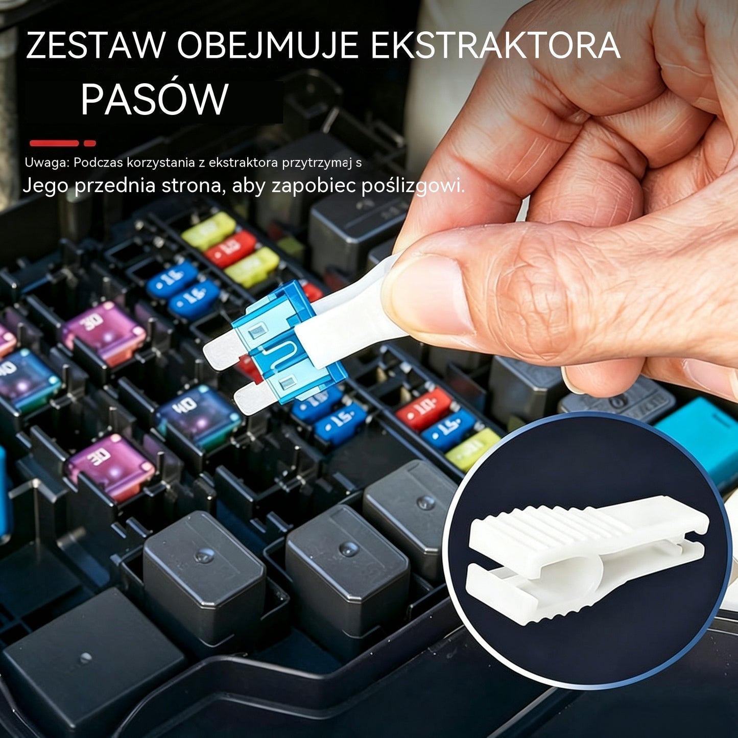 🔧⚡ Zestaw bezpieczników samochodowych – wszystkie natężenia prądu w jednej obudowie! 🚗🧰