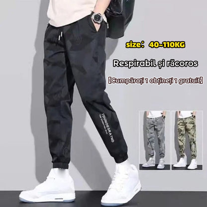 【M-5XL】Letnie, cienkie, luźne, wygodne, szybkoschnące spodnie outdoorowe w kamuflażu męskie
