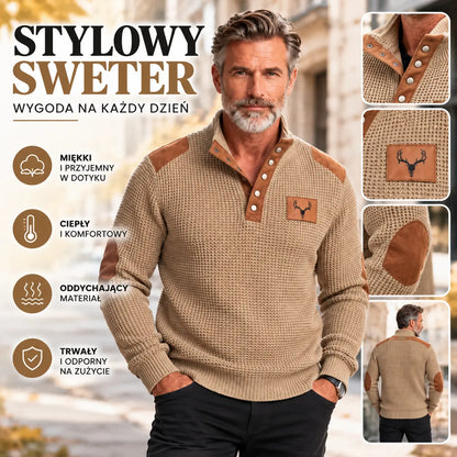 🔥【S-5XL】 Męska koszulka z długim rękawem i stójką – styl casual na jesień/zimę