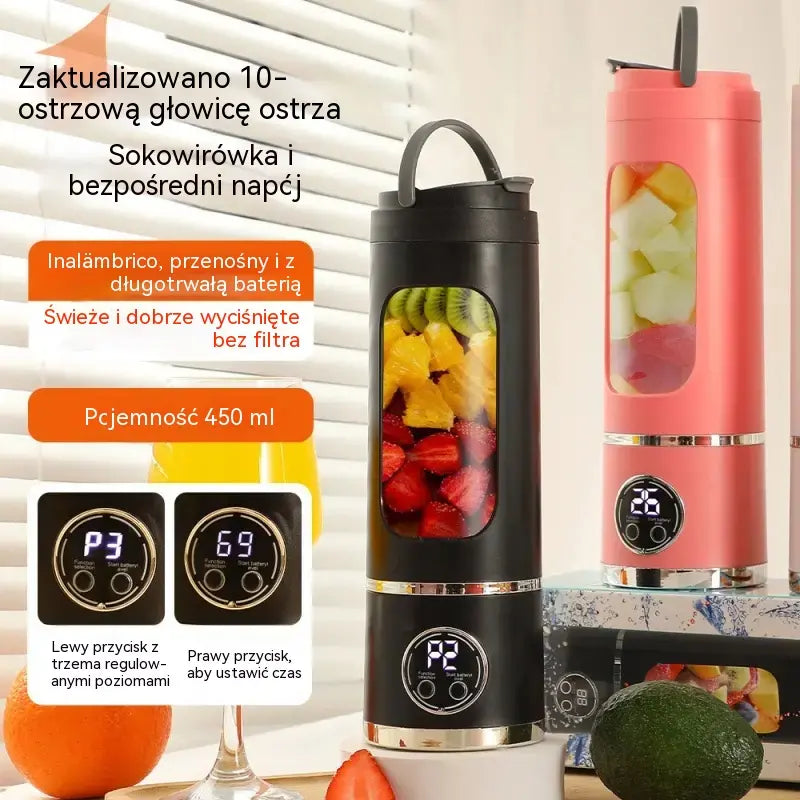 ✨🍹 Bezprzewodowy przenośny blender 🔥 Bezprzewodowa, przenośna konstrukcja