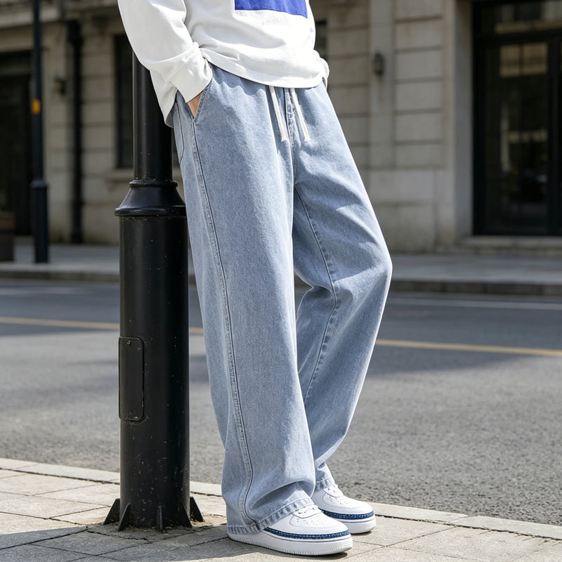 🔥Retro dżinsy męskie: styl casual, prosty, luźny krój, płatność przy odbiorze✨