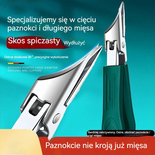 🔥【Kup jeden, a drugi dostaniesz gratis】🔥 Nożyczki do paznokci odporne na zachlapanie z ostrzem zagiętym pod kątem 25° (zestaw 3 sztuk)