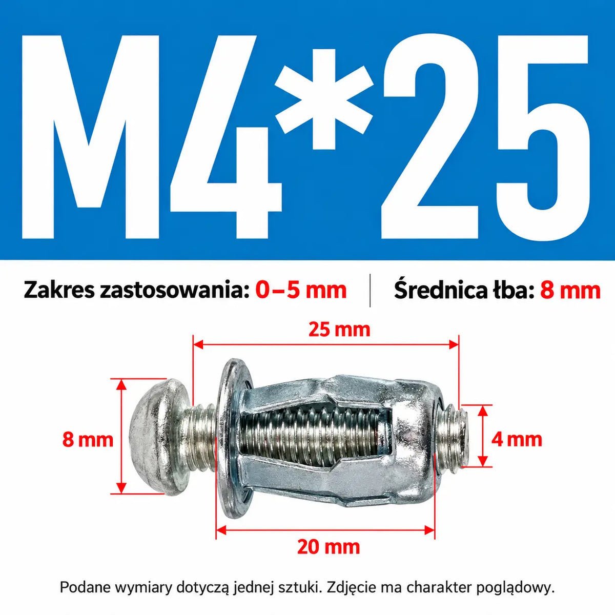 🔥50% taniej [100 sztuk] Śruba rozporowa M4 M5 M6 / Nakrętka nitowana