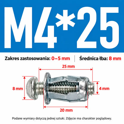 🔥50% taniej [100 sztuk] Śruba rozporowa M4 M5 M6 / Nakrętka nitowana