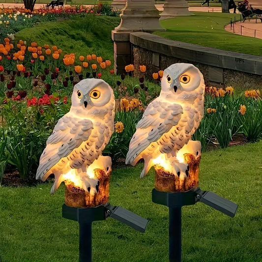 🔥Venta caliente🔥Nueva luz de césped solar para exteriores con forma de búho, modelo 2025. Iluminación decorativa para jardines, patios y paisajes.