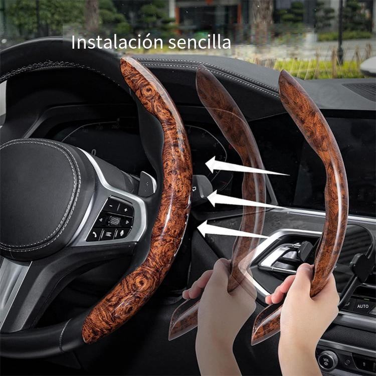 🚗🔥Producto de coche súper vendido🔥🚗  funda de volante de coche de madera antideslizante