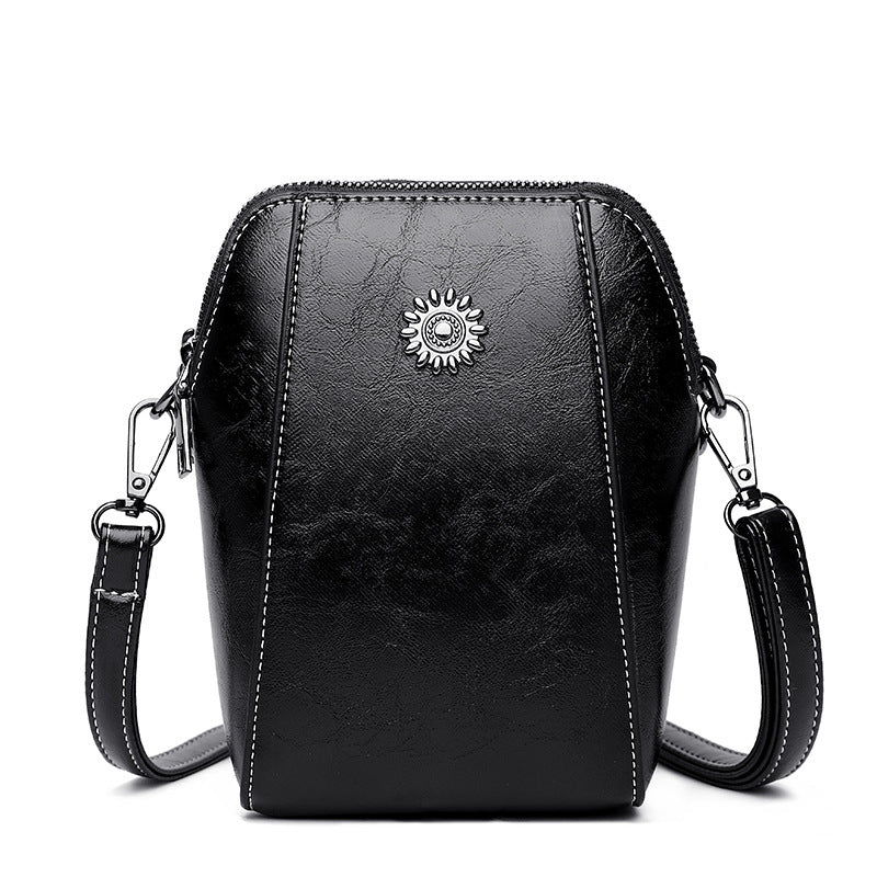 💟👜Bolso bandolera mini vertical de cuero suave para teléfono móvil de moda para mujer（se venden como pan caliente）
