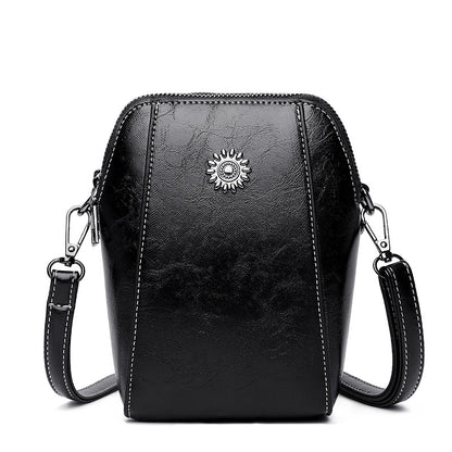 💟👜Bolso bandolera mini vertical de cuero suave para teléfono móvil de moda para mujer（se venden como pan caliente）