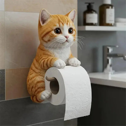 🐱【Horúci výpredaj roka】💥Roztomilý držiak na toaletný papier s motívom mačky✨📦Doprava zadarmo – skladom