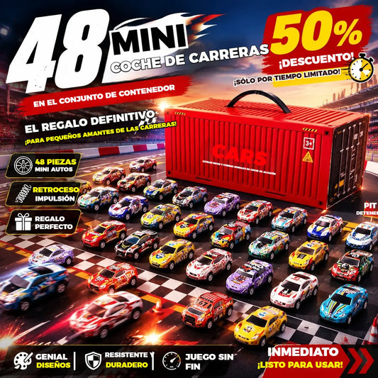 【50%OFF】🎁48 minicoches extraíbles con garaje incorporado