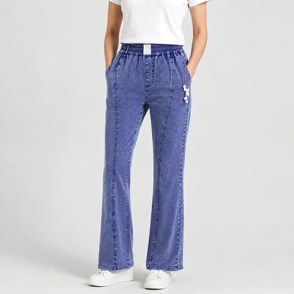 🔥👖【M-4XL】Dámske strečové džínsy s vysokým pásom - štýlové a ležérne