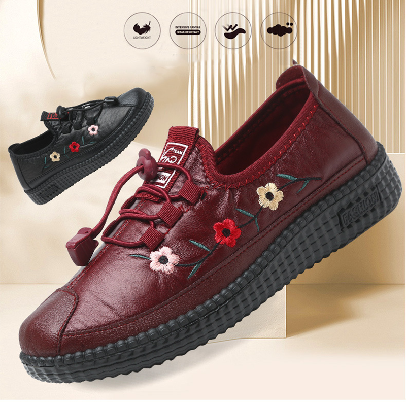 ¡Superdescuento, no te lo pierdas! 🔥Zapatos casuales bordados para mujer, modernos y cómodos, con suela suave, que no aprietan ni cansan【36-41】