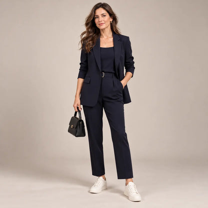 🏆【Marynarka + kamizelka + spodnie】Nowy, stylowy zestaw garniturowy w stylu casual (3 elementy)