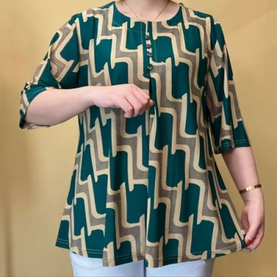 【XL-8XL】 Luźny damski top w dużych rozmiarach 2026 z nadrukiem
