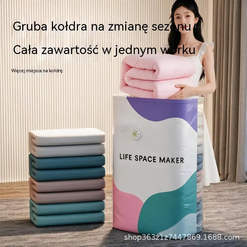 👕📦【5 sztuk za 129 zł】Worki kompresyjne do przechowywania odzieży – nie wymagają odkurzacza, wzmocniona konstrukcja.