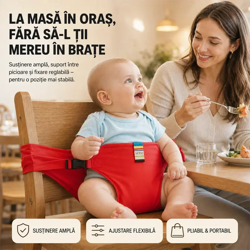 👶 Neizostavan proizvod za hranjenje djece tijekom putovanja! Sigurnosni remen za prijenosne hranilice – spreman za upotrebu jednim klikom i sa zaštitom od pada! ✨🎒