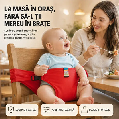👶 Neizostavan proizvod za hranjenje djece tijekom putovanja! Sigurnosni remen za prijenosne hranilice – spreman za upotrebu jednim klikom i sa zaštitom od pada! ✨🎒