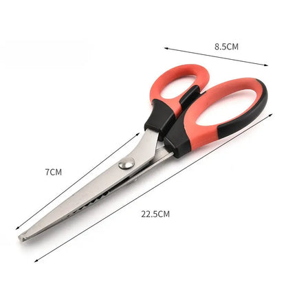 ✂️ Uniwersalne nożyce krawieckie tnące w ząbki – do tkanin, papieru i rękodzieła 🧵