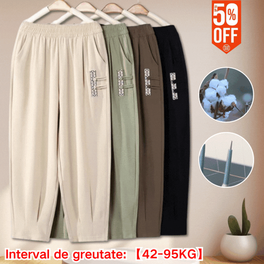 【M-4XL】 Nowe letnie cienkie bawełniane spodnie lniane z dziewięcioma punktami