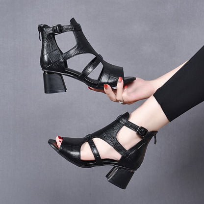 💖【35-40】✨👡2026 Нови сандали с дебел ток от мека кожа