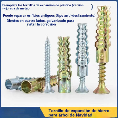 🔩【Herramientas de ferretería】🔩【100 juegos】🛠⚙ Anclaje metálico dentado súper resistente para fijaciones firmes en cualquier pared