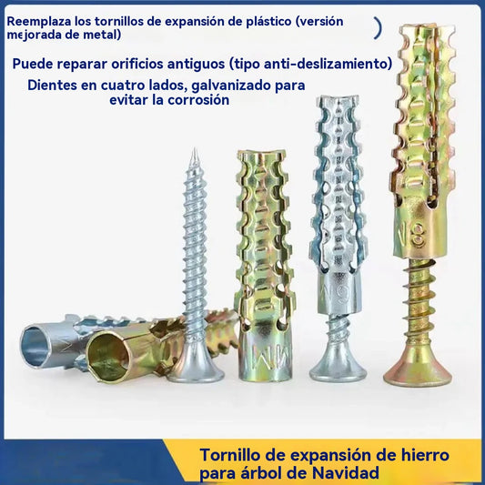 🔩【Herramientas de ferretería】🔩【100 juegos】🛠⚙ Anclaje metálico dentado súper resistente para fijaciones firmes en cualquier pared
