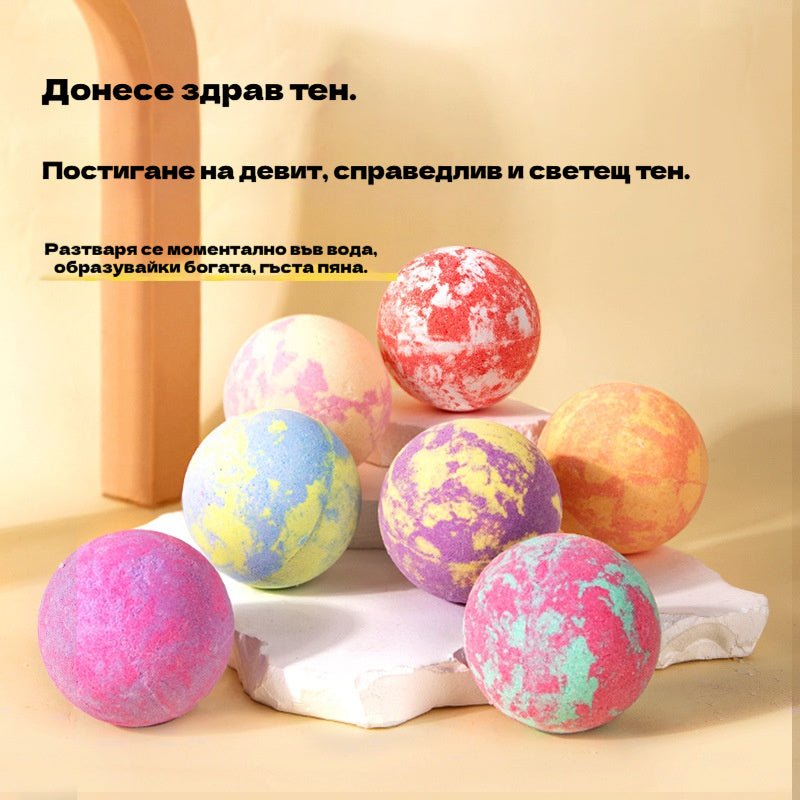 【12 броя 30 евро】Комплект от 12 топчета сол за вана с форма на морски животни (60 г всяка) за деца.
