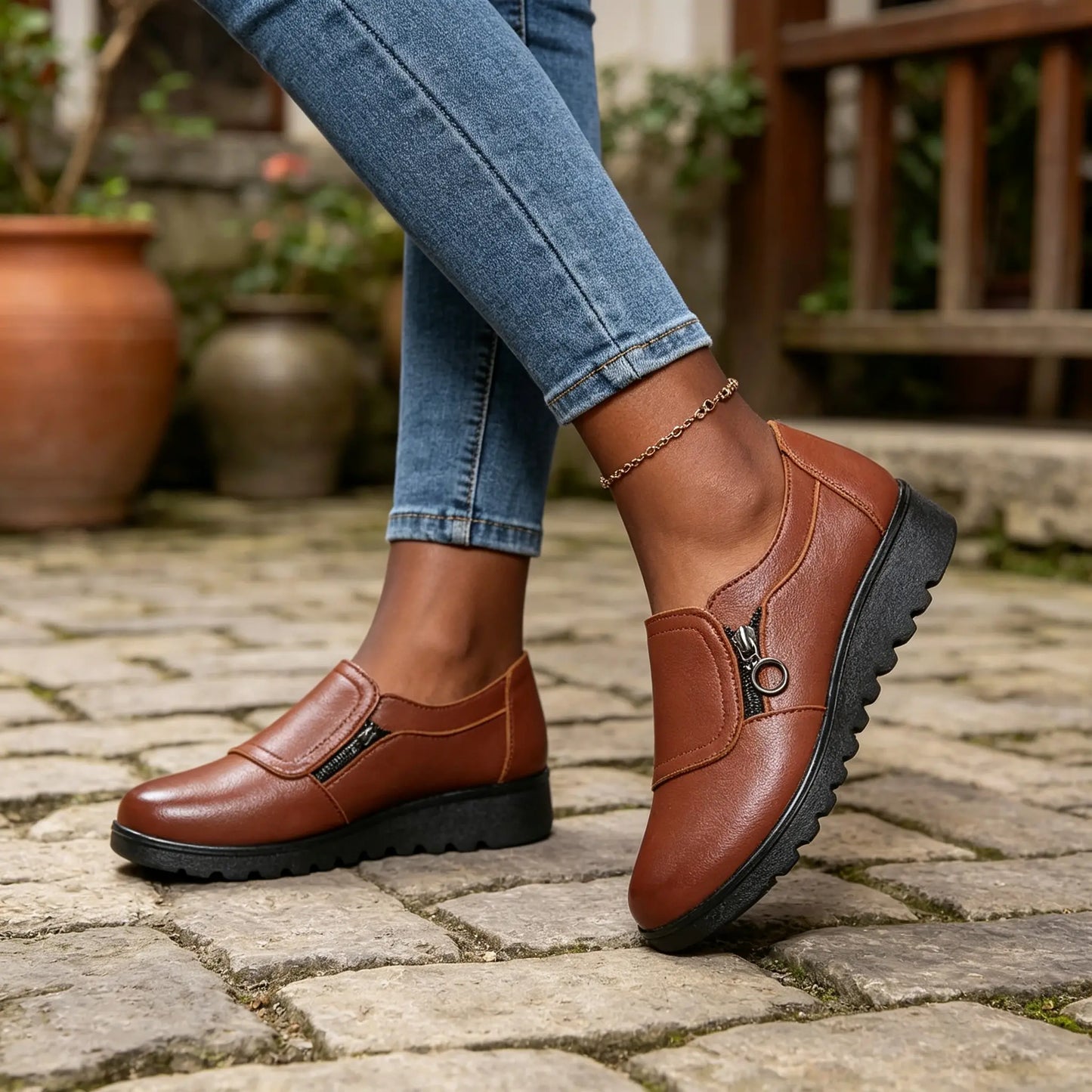 【Rozmiary 35–41】Buty z naturalnej skóry bydlęcej – wygodne, trwałe i z antypoślizgową podeszwą